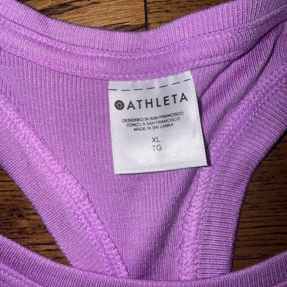 Athleta Purple Ribbed Modal Tank Size Womens XL - Picture 2 of 4